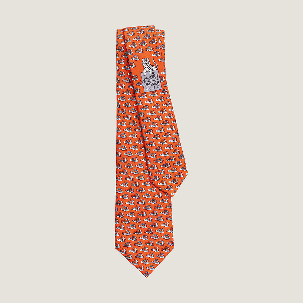 HERMES 王者の虎 Cravate Tie 7 Tigrec エルメス 【公式通販】